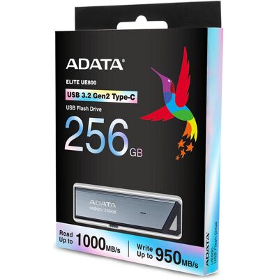 Adata UE800 Lecteur flash USB USB Type-C 3.2 Gen 2 (3.1 Gen 2) Silver (256 Go, USB-C), Clé USB, Argent Adata UE800 Lecteur flash USB USB Type-C 3.2 Gen 2 (3.1 Gen 2) Silver (256 Go, USB-C), Clé USB, Argent
