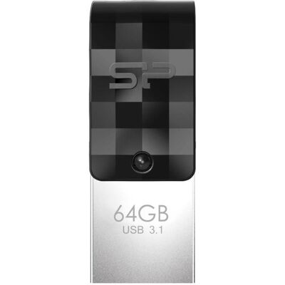 Silicon Power Mobile C31 (64 Go, USB-A, USB-C), Clé USB, Noir Silicon Power Mobile C31 (64 Go, USB-A, USB-C), Clé USB, Noir