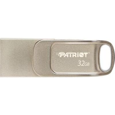 Patriot TAB T560/32GB/USB 3.2/USB-A + USB-C/Argent (32 Go, USB-A, USB-C), Clé USB, Argent Patriot TAB T560/32GB/USB 3.2/USB-A + USB-C/Argent (32 Go, USB-A, USB-C), Clé USB, Argent