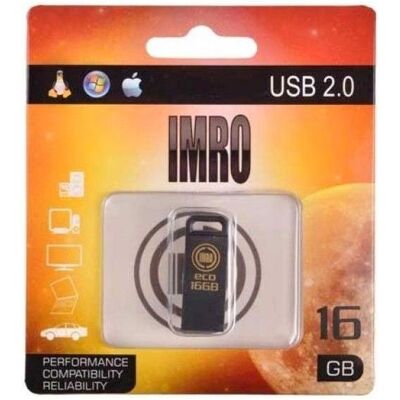IMRO pendrive 16GB USB 2.0 Noir (16 Go, USB-A), Clé USB, Noir IMRO pendrive 16GB USB 2.0 Noir (16 Go, USB-A), Clé USB, Noir