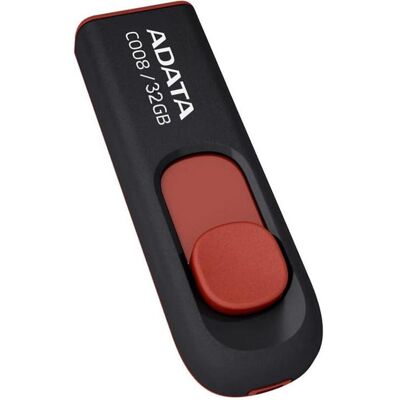 Adata Clé USB 2.0 C008 Noir/Rouge 32Go (32 Go, USB-A), Clé USB, Rouge, Noir Adata Clé USB 2.0 C008 Noir/Rouge 32Go (32 Go, USB-A), Clé USB, Rouge, Noir