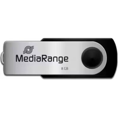MediaRange Memory Drive 2.0 Swivel (8 Go, USB-A), Clé USB, Noir, Argent MediaRange Memory Drive 2.0 Swivel (8 Go, USB-A), Clé USB, Noir, Argent