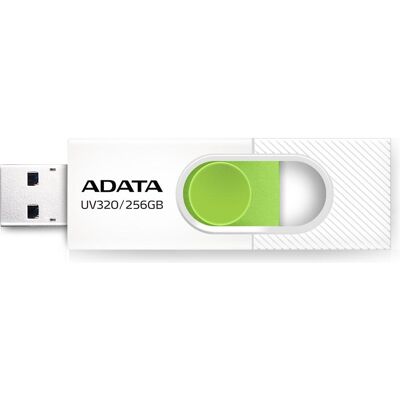 Adata Pendrive UV320 USB3.2 blanc-vert (256 Go, USB-A), Clé USB, Blanc Adata Pendrive UV320 USB3.2 blanc-vert (256 Go, USB-A), Clé USB, Blanc