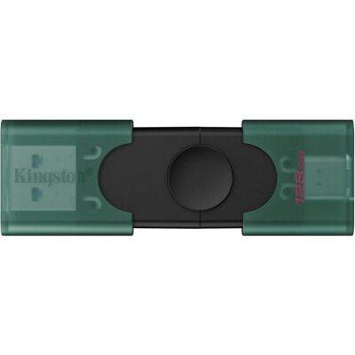 Kingston DataTraveler DuoG2 (128 Go, USB-A, USB-C), Clé USB, Vert, Noir Kingston DataTraveler DuoG2 (128 Go, USB-A, USB-C), Clé USB, Vert, Noir