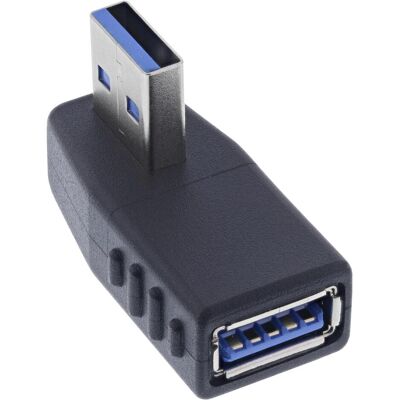 InLine USB 3.2 Gen.1 Adapter, Stecker A auf Buchse A, gewinkelt 270° horizontal (USB-A, USB-A), Adaptateur USB, Noir InLine USB 3.2 Gen.1 Adapter, Stecker A auf Buchse A, gewinkelt 270° horizontal (USB-A, USB-A), Adaptateur USB, Noir