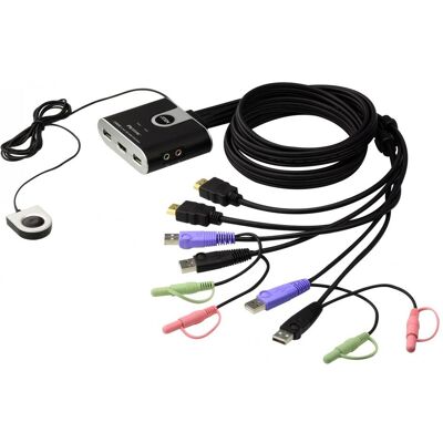 Aten CS692, KVM à 2 ports, Commutateur KVM, Noir Aten CS692, KVM à 2 ports, Commutateur KVM, Noir