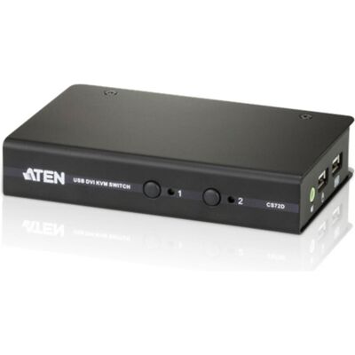 Aten CS72D Commutateur KVM/audio, Commutateur KVM, Noir Aten CS72D Commutateur KVM/audio, Commutateur KVM, Noir