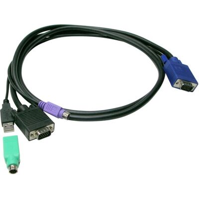 LevelOne Câble KVM ACC-3203 USB+PS/2, Câble pour commutateur KVM LevelOne Câble KVM ACC-3203 USB+PS/2, Câble pour commutateur KVM