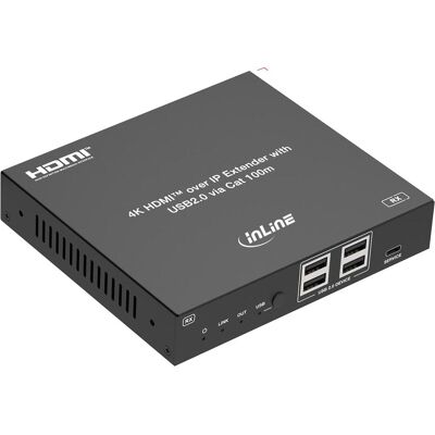 Aten Przełącznik Altusen InLine KVM Extender over IP, HDMI 4K/60Hz, 100m, Empfänger (RX), Commutateur KVM, Noir Aten Przełącznik Altusen InLine KVM Extender over IP, HDMI 4K/60Hz, 100m, Empfänger (RX), Commutateur KVM, Noir