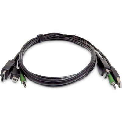 StarTech .com SKDP2DPMMKVM03-TAA, 0,9 m, USB, USB, DisplayPort, Noir, DisplayPort/USB-B/3.5mm, Câble pour commutateur KVM StarTech .com SKDP2DPMMKVM03-TAA, 0,9 m, USB, USB, DisplayPort, Noir, DisplayPort/USB-B/3.5mm, Câble pour commutateur KVM