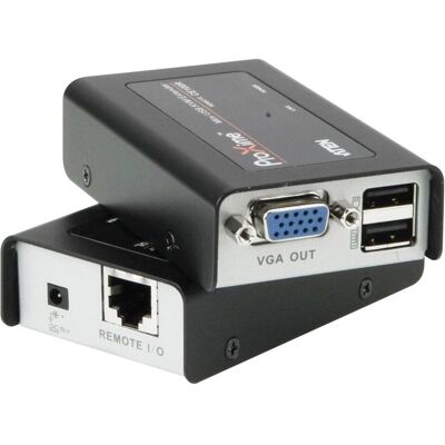 Aten CE100 Extension KVM VGA USB 100m, Commutateur KVM, Noir Aten CE100 Extension KVM VGA USB 100m, Commutateur KVM, Noir