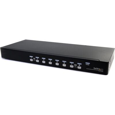 StarTech .com Commutateur KVM 8 ports USB VGA montable en rack, Commutateur KVM, Noir StarTech .com Commutateur KVM 8 ports USB VGA montable en rack, Commutateur KVM, Noir