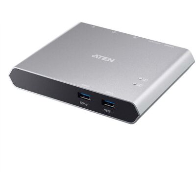 Aten US3310 (USB-C, 2 ports), Station d’accueil + hub USB, Argent, Gris Aten US3310 (USB-C, 2 ports), Station d’accueil + hub USB, Argent, Gris