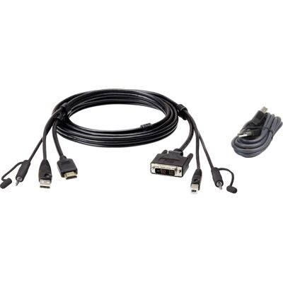 Aten 2L-7D02DHX2 USB HDMI à DVI-D, Câble pour commutateur KVM Aten 2L-7D02DHX2 USB HDMI à DVI-D, Câble pour commutateur KVM