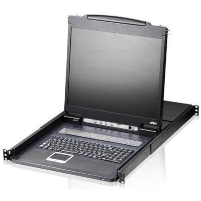 Aten CL1316N Commutateur KVM, TFT 48cm, VGA, PS/2-USB, 16 ports, clavier US, Commutateur KVM, Noir Aten CL1316N Commutateur KVM, TFT 48cm, VGA, PS/2-USB, 16 ports, clavier US, Commutateur KVM, Noir