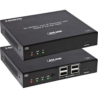 Aten Przełącznik Altusen InLine KVM Extender over IP, HDMI 4K/60Hz, 100m, Set, Commutateur KVM, Noir Aten Przełącznik Altusen InLine KVM Extender over IP, HDMI 4K/60Hz, 100m, Set, Commutateur KVM, Noir