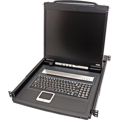 Aten CL1000N Console KVM, LCD 19", VGA, PS/2, clavier D, Commutateur KVM, Noir Aten CL1000N Console KVM, LCD 19", VGA, PS/2, clavier D, Commutateur KVM, Noir