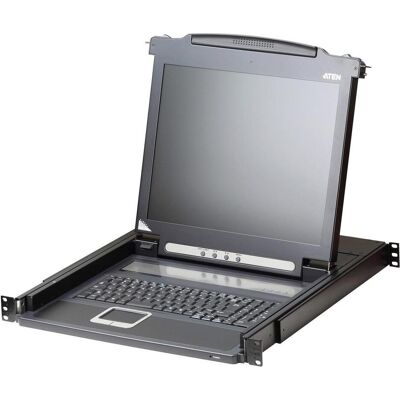 Aten CL1000N Console KVM, LCD 19", VGA, PS/2, clavier US, Commutateur KVM, Noir Aten CL1000N Console KVM, LCD 19", VGA, PS/2, clavier US, Commutateur KVM, Noir