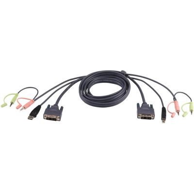 Aten 2L-7D05U : Câble USB-DVI-KVM 5M, Câble pour commutateur KVM Aten 2L-7D05U : Câble USB-DVI-KVM 5M, Câble pour commutateur KVM