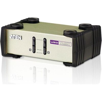 Aten CS82U, Commutateur KVM 2 ports, USB, PS/2 & VGA, Commutateur KVM, Argent, Gris Aten CS82U, Commutateur KVM 2 ports, USB, PS/2 & VGA, Commutateur KVM, Argent, Gris
