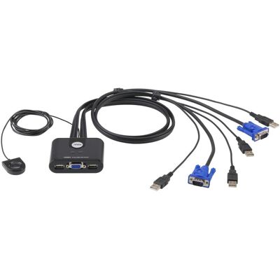 Aten CS22U, commutateur KVM à 2 ports, USB, VGA, Câble pour commutateur KVM Aten CS22U, commutateur KVM à 2 ports, USB, VGA, Câble pour commutateur KVM
