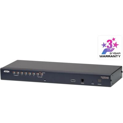 Aten KH1508A : Commutateur KVM Cat à 8 ports, OSD, Commutateur KVM, Noir Aten KH1508A : Commutateur KVM Cat à 8 ports, OSD, Commutateur KVM, Noir