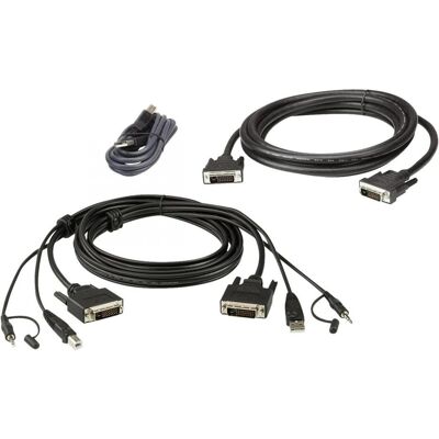 Aten 2L-7D02UD Câble DVI Duallink pour commutateur KVM, 1,8m, Câble pour commutateur KVM Aten 2L-7D02UD Câble DVI Duallink pour commutateur KVM, 1,8m, Câble pour commutateur KVM