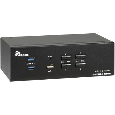 Intertech Inter-Tech IPC KVM Switch AS-42HUS, Commutateur KVM, Noir Intertech Inter-Tech IPC KVM Switch AS-42HUS, Commutateur KVM, Noir