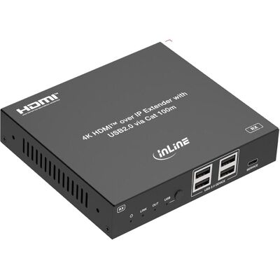 Aten Przełącznik Altusen InLine KVM Extender over IP, HDMI 4K/60Hz, 100m, Empfänger (RX), Commutateur KVM, Noir Aten Przełącznik Altusen InLine KVM Extender over IP, HDMI 4K/60Hz, 100m, Empfänger (RX), Commutateur KVM, Noir