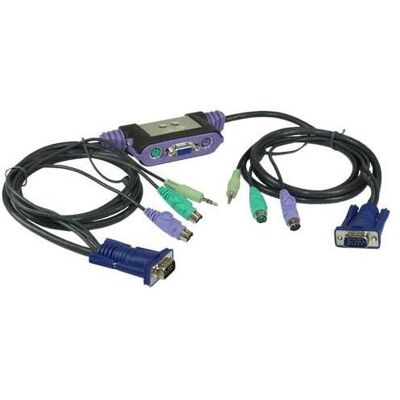 Aten CS62US : Commutateur KVM PS2 VGA,2 ports,audio, Commutateur KVM, Multicolore Aten CS62US : Commutateur KVM PS2 VGA,2 ports,audio, Commutateur KVM, Multicolore