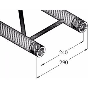 Alutruss BILOCK E-GL22 290 Traverse 2 points, Technique d'éclairage : montage, Argent Alutruss BILOCK E-GL22 290 Traverse 2 points, Technique d'éclairage : montage, Argent
