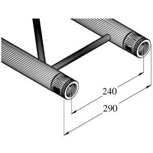 Alutruss BILOCK BQ2-S2500 Traverse 2 points sw, Technique d'éclairage : montage Alutruss BILOCK BQ2-S2500 Traverse 2 points sw, Technique d'éclairage : montage