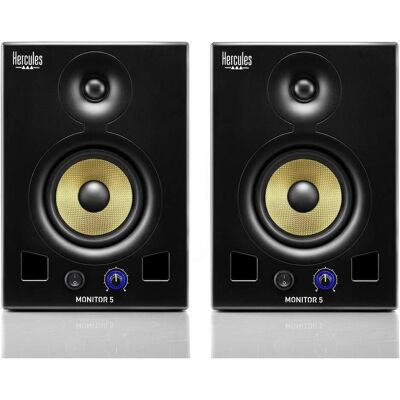 Hercules DJ Monitor 5 (Actif, Couples, 2x 80 W), Enceinte studio, Noir Hercules DJ Monitor 5 (Actif, Couples, 2x 80 W), Enceinte studio, Noir