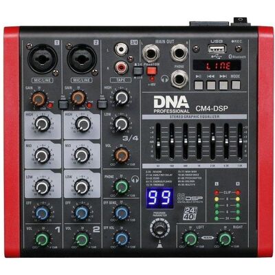 No Name Dna Cm4-DSP USB Mp3 Bluetooth Phantom Audio mixeur No Name Dna Cm4-DSP USB Mp3 Bluetooth Phantom Audio mixeur