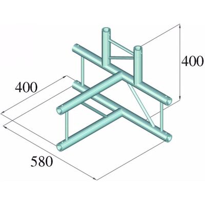 Alutruss DECOLOCK DQ2-PAT42V Té à 4 voies, Technique d'éclairage : montage, Argent Alutruss DECOLOCK DQ2-PAT42V Té à 4 voies, Technique d'éclairage : montage, Argent