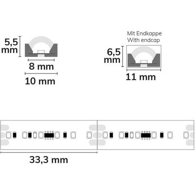 Isoled, Bande LED, Tube flexible LED FW1903S SPI, 24 V, 10 W, IP66, 3 000 K, rouleau de 5 m, 180 LED/m, 6 LED/IC 117738 (Blanc neutre, 500 cm, Intérieur) Isoled, Bande LED, Tube flexible LED FW1903S SPI, 24 V, 10 W, IP66, 3 000 K, rouleau de 5 m, 180 LED/m, 6 LED/IC 117738 (Blanc neutre, 500 cm, Intérieur)
