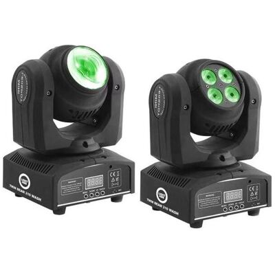 No Name LIGHT4ME TWIN BEAM 210 WASH mini tête mobile L (LED), Éclairage de scène No Name LIGHT4ME TWIN BEAM 210 WASH mini tête mobile L (LED), Éclairage de scène