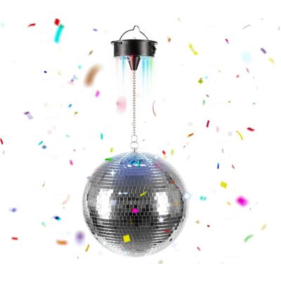 Relaxdays boule disco (20 cm), Boule à facettes, Argent, Noir Relaxdays boule disco (20 cm), Boule à facettes, Argent, Noir