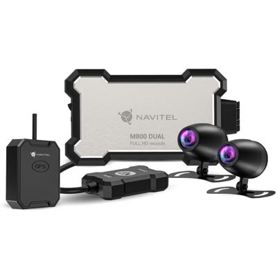 Devia ZãZnamovã Kamera Na Motorku Navitel M800 Dual (Microphone intégré, Récepteur GPS, Full HD), Dashcam, Noir Devia ZãZnamovã Kamera Na Motorku Navitel M800 Dual (Microphone intégré, Récepteur GPS, Full HD), Dashcam, Noir
