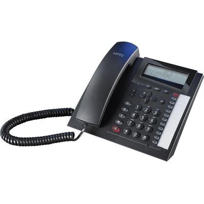 Agfeo Téléphone analogique noir T 18 Écran à 3 lignes Angle d'inclinaison de l'appareil à 3 niveaux, Téléphone, Noir Agfeo Téléphone analogique noir T 18 Écran à 3 lignes Angle d'inclinaison de l'appareil à 3 niveaux, Téléphone, Noir