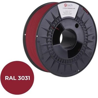 C-Tech Tisková struna (filament) PREMIUM LINE, ABS, orientální červená, RAL3031 (ABS, 1.75 mm, 1000 g), Filament 3D, Rouge C-Tech Tisková struna (filament) PREMIUM LINE, ABS, orientální červená, RAL3031 (ABS, 1.75 mm, 1000 g), Filament 3D, Rouge