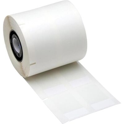 Brady, Rouleau d’étiquettes, BPT-511-427, Vinyle, blanc/transparent, auto-laminant, 25,4 x 19,05(63,5)mm, permanent, 3- Brady, Rouleau d’étiquettes, BPT-511-427, Vinyle, blanc/transparent, auto-laminant, 25,4 x 19,05(63,5)mm, permanent, 3-