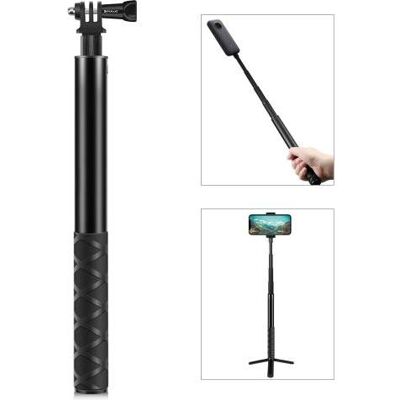 Puluz Bâton selfie en métal 110cm, Caméra d'action : accessoires, Noir Puluz Bâton selfie en métal 110cm, Caméra d'action : accessoires, Noir