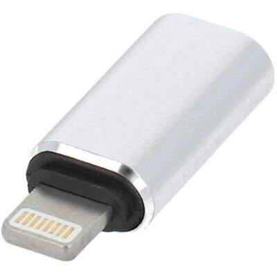 OEM Converter Adapter Type C (female) to Lightning (male) silver (USB-C, Lightning), Adaptateur USB, Argent OEM Converter Adapter Type C (female) to Lightning (male) silver (USB-C, Lightning), Adaptateur USB, Argent