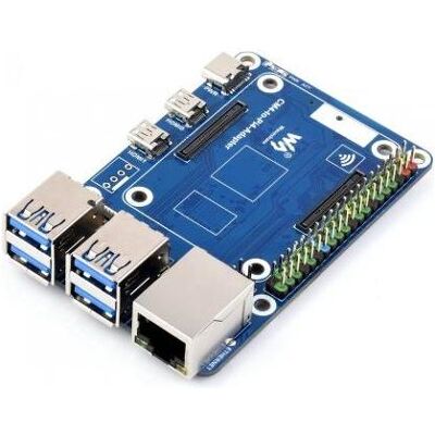 WaveShare Adapter for Compute Module 4 to Raspberry Pi 4B format, Carte de développement + kit WaveShare Adapter for Compute Module 4 to Raspberry Pi 4B format, Carte de développement + kit