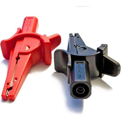 Peaktech P 7015 Pinces crocodiles, Câble + prise électronique, Rouge, Noir Peaktech P 7015 Pinces crocodiles, Câble + prise électronique, Rouge, Noir