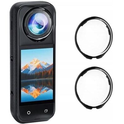 Puluz Zestaw Osłon 2x Ochrona Osłona Szkło na Obiektyw Obiektywy do Insta360 X5 / PU749T, Caméra d'action : accessoires, Transparent Puluz Zestaw Osłon 2x Ochrona Osłona Szkło na Obiektyw Obiektywy do Insta360 X5 / PU749T, Caméra d'action : accessoires, Transparent