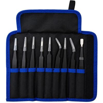 OEM Kit d'outils de démontage 9 en 1 avec pince à épiler en métal pour iPhone/ Samsung /Xiaomi, Composant PC : outils OEM Kit d'outils de démontage 9 en 1 avec pince à épiler en métal pour iPhone/ Samsung /Xiaomi, Composant PC : outils
