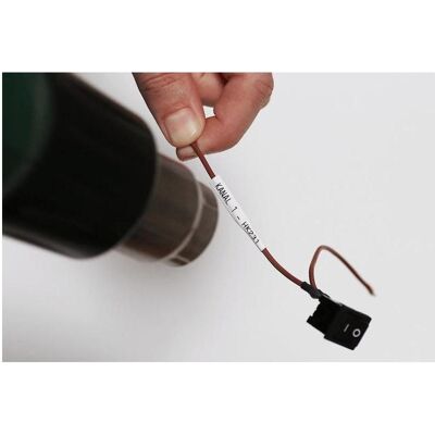 Brother Ruban d'étiquetage, HSe-211E Heat shrink tube - (0.52 cm, Blanc, Noir) Brother Ruban d'étiquetage, HSe-211E Heat shrink tube - (0.52 cm, Blanc, Noir)