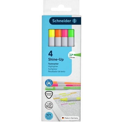Schneider, Marqueur, Surligneur Shine-Up (4x) Schneider, Marqueur, Surligneur Shine-Up (4x)